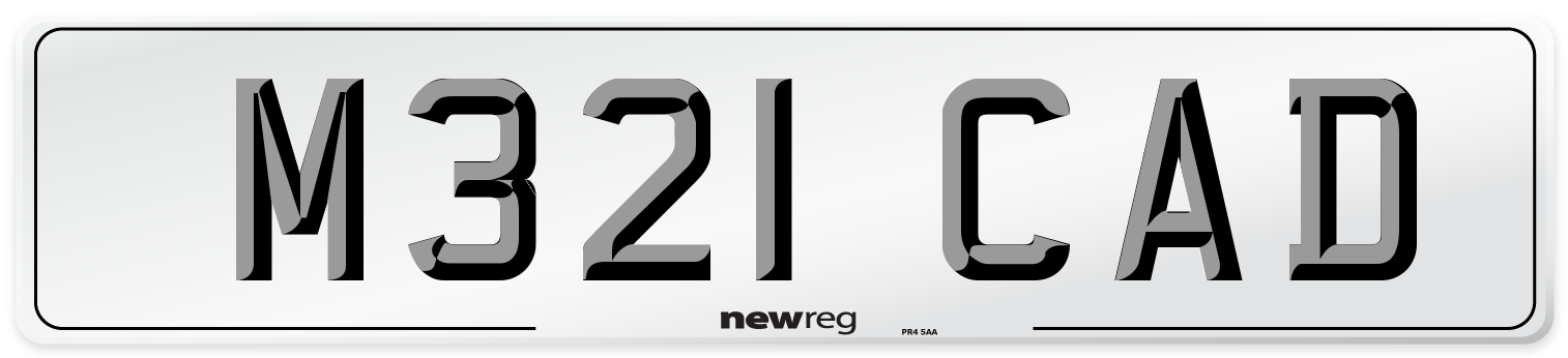 M321 CAD Number Plate from New Reg